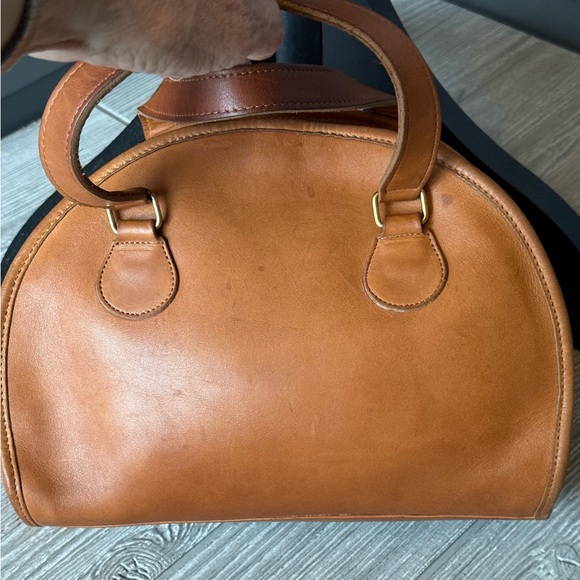 Coach Handbags - Vintage Chadwick Bowler Bag 012-3445 in British tan. Crossbody/dual short handle